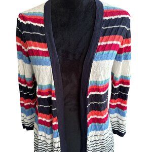 Talbots Multicolor Striped Cardigan